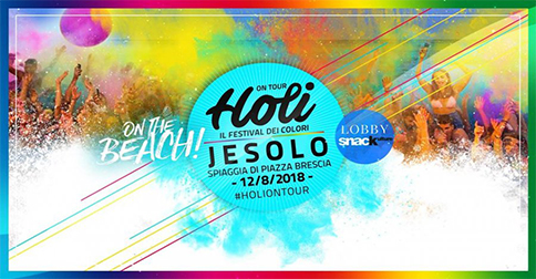 Holi festival, il festival dei colori a Jesolo il 12 agosto 2018