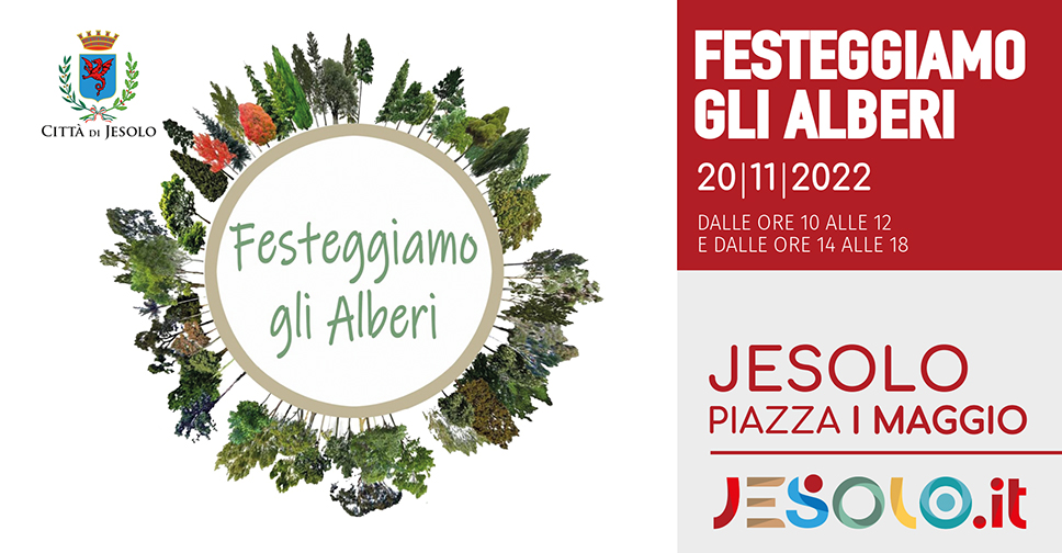 Festeggiamo gli alberi a Jesolo - immagine cerchio con alberi