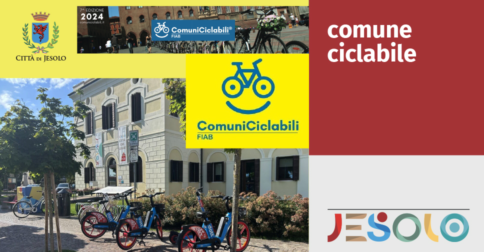 Fiab ComuniCiclabili- Attestato di riconoscimento Jesolo Comune ciclabile per il 2024 sesto anno consecutivo