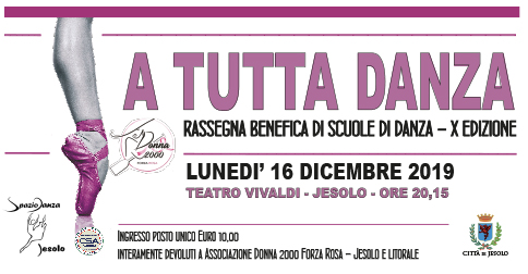 A tutta danza rassegna benefica delle scuole di danza a Jesolo lunedì 16 dicembre 2019