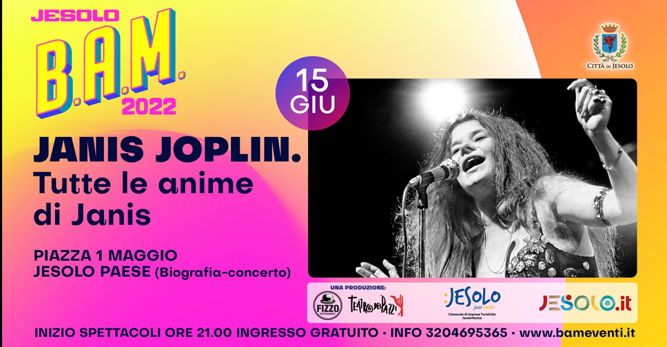 Spettacolo teatrale "Tutte le anime di Janis" mercoledì 15 in Piazza I maggio a Jesolo Paese.