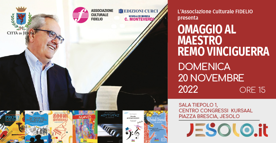 omaggio al maestro Remo Vinciguerra -Jesolo: immagine del maestro al pianoforte.