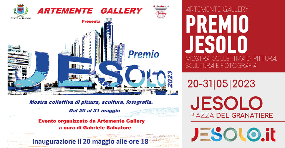 Mostra collettiva di disegni e pittura, Piazza del granatiere: Foto della scritta Jesolo in piazza Drago con filtri 