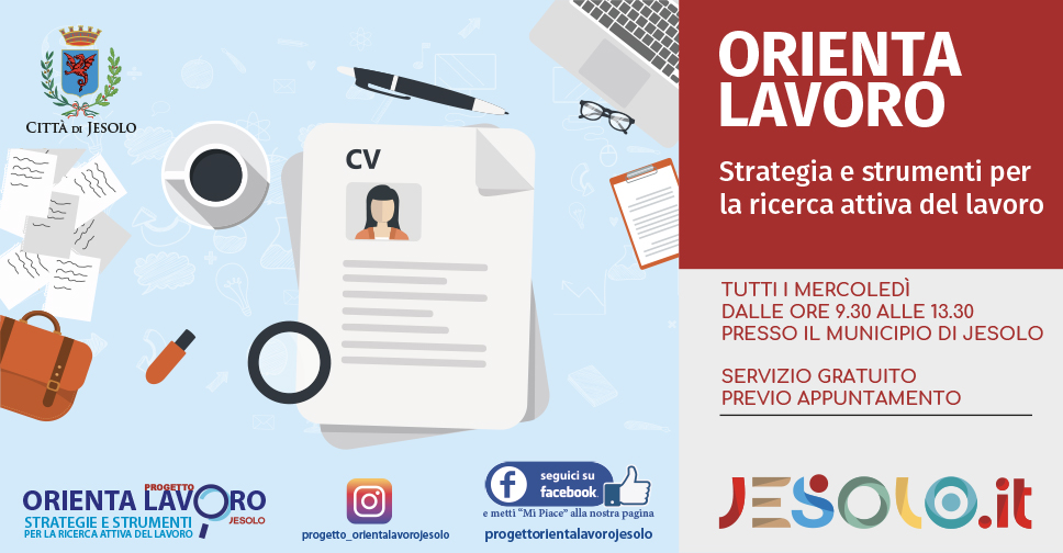 Orienta lavoro - Comune di Jesolo - Immagine di un curriculum