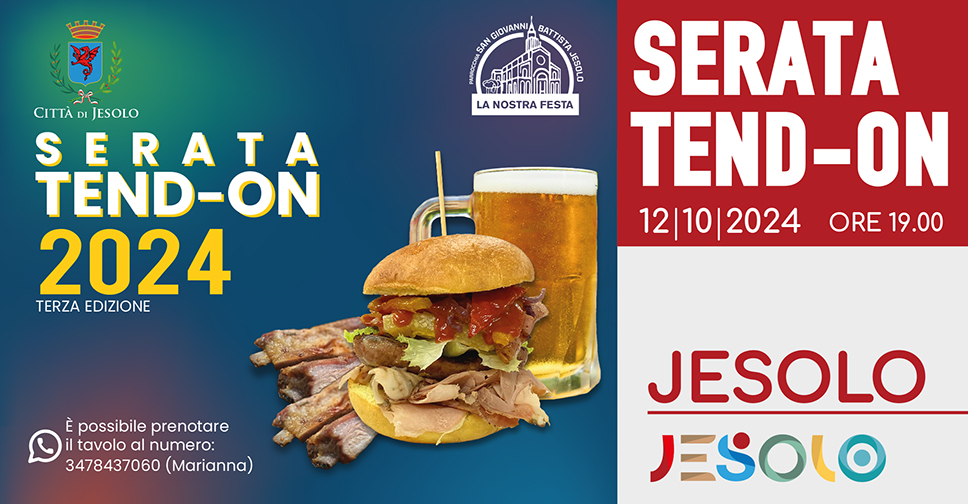 Serata Tend-On a Jesolo - immagine panino e birra