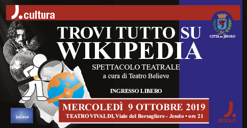 Trovi tutto su Wikipedia, spettacolo teatrale a Jesolo