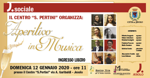 Aperitivo in musica al Centro Pertini di Jesolo, domenica 12 gennaio 2020