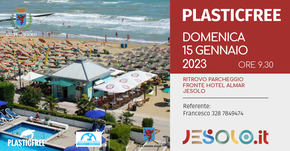 Jesolo Plastic Free 15 gennaio 2023 - Immagine spiaggia di Jesolo