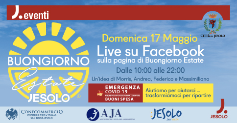 Buongiorno Estate a Jesolo live su facebook  il 17 maggio