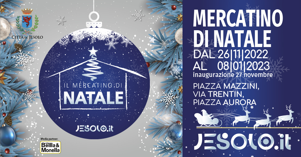 Mercatino di Natale dal 26 novembre all'8 gennaio