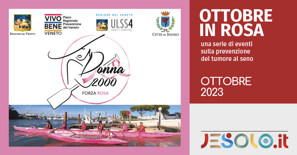 Ottobre in Rosa 2023 immagine dell'equipaggio donna rosa su canoa outrigger, di colore rosa