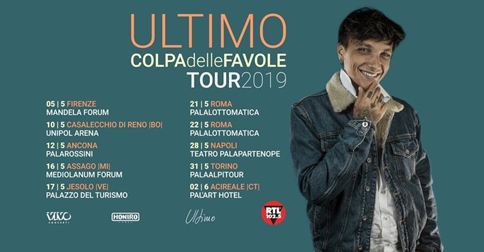 Ultimo in concerto al Palazza del Turismo di Jesolo venerdì 17 maggio 2019