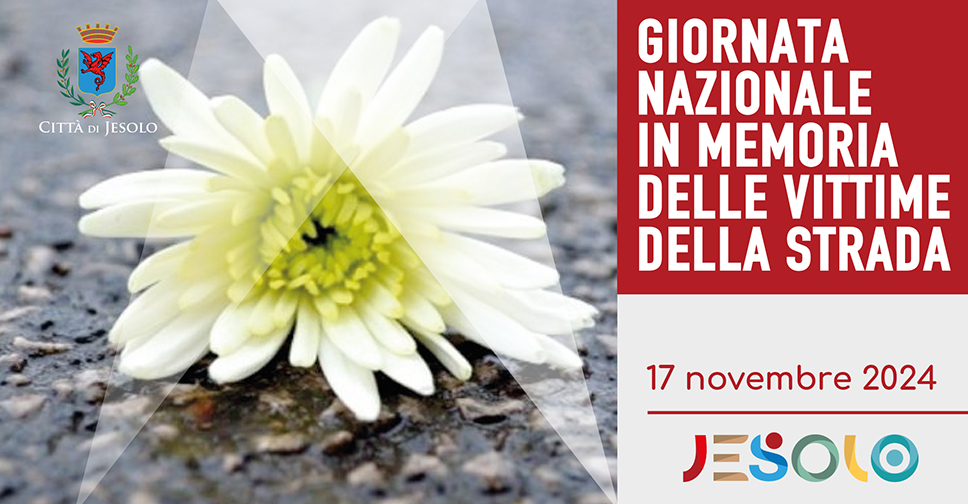 Giornata Nazionale in memoria delle vittime della strada -immagine fiore sulla strada