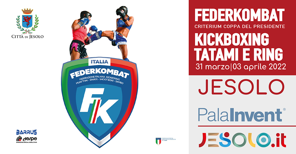 Federkombat criterium e coppa presidente dal 31 marzo al 3 aprile 2022 al Palainvent di Jesolo