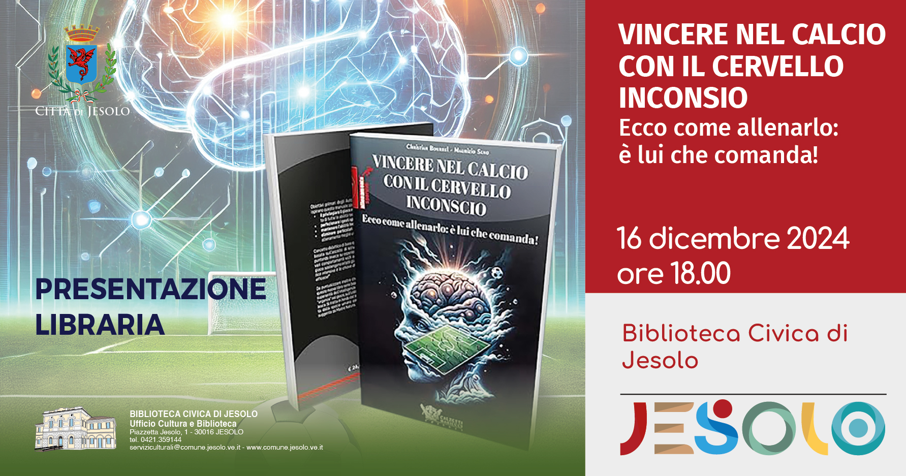 Presentazione libraria "Vincere nel calcio con il cervello inconscio"