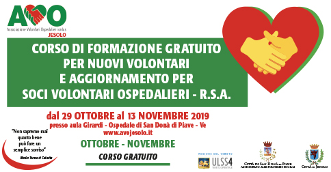 Corso di formazione e aggiornamento per volontari A.V.O. - Jesolo