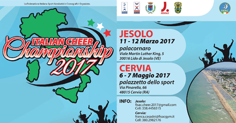 Campionato cheerleader a Jesolo