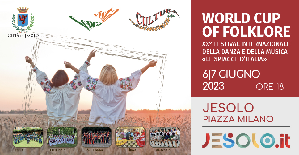 world cup of folklore 6-7 giugno Jesolo. immagine di due persone di spalle al tramonto in un campo