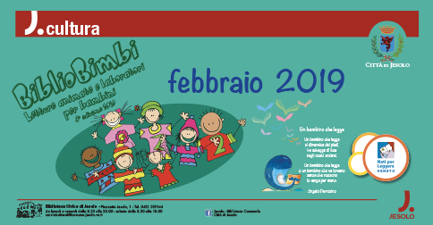 BiblioBimbi 2019 tutti gli appuntamenti alla Biblioteca di Jesolo