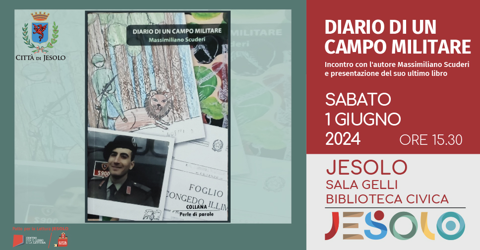 Presentazione del libro "Diario di un campo militare" a Jesolo sabato 1 giugno 2024 - immagine copertina libro