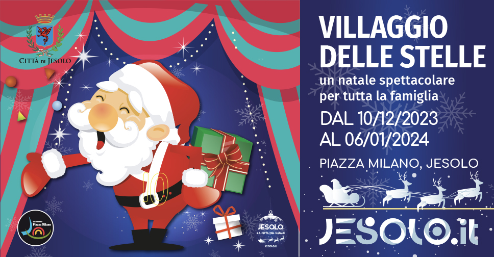 Villaggio delle Stelle a Jesolo: immagine Babbo Natale che sorride