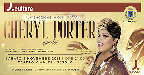 Cheryl Porter Quartet al teatro Vivaldi di Jesolo il 9 novembre 2019