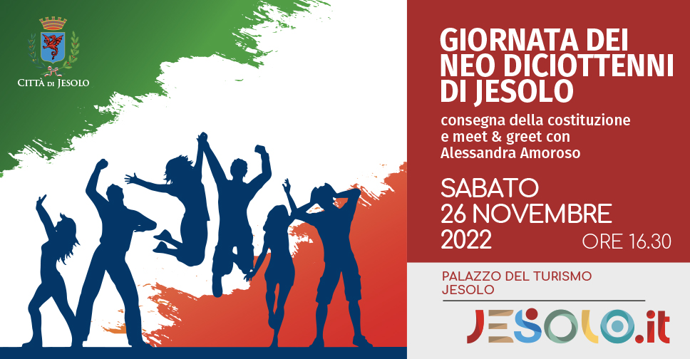 Festa dei nei diciottenni al Palazzo del Turismo sabato 26 novembre 2022