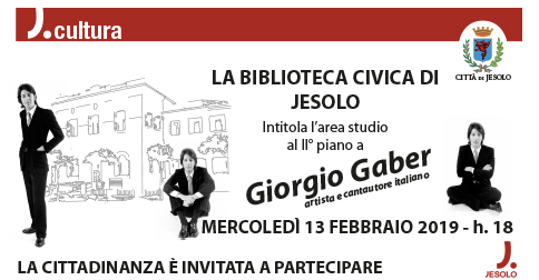 Intitolazione sala biblioteca di Jesolo a Giorgio Gaber