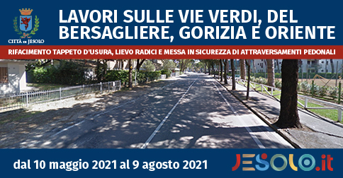 Modifiche alla viabilità per lavori sulle vie Verdi, del Bersagliere, Gorizia e Oriente