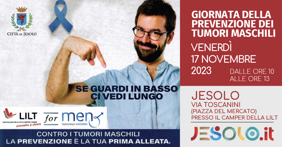 giornata della prevenzione dei tumori maschili 17 novembre 2023 a Jesolo