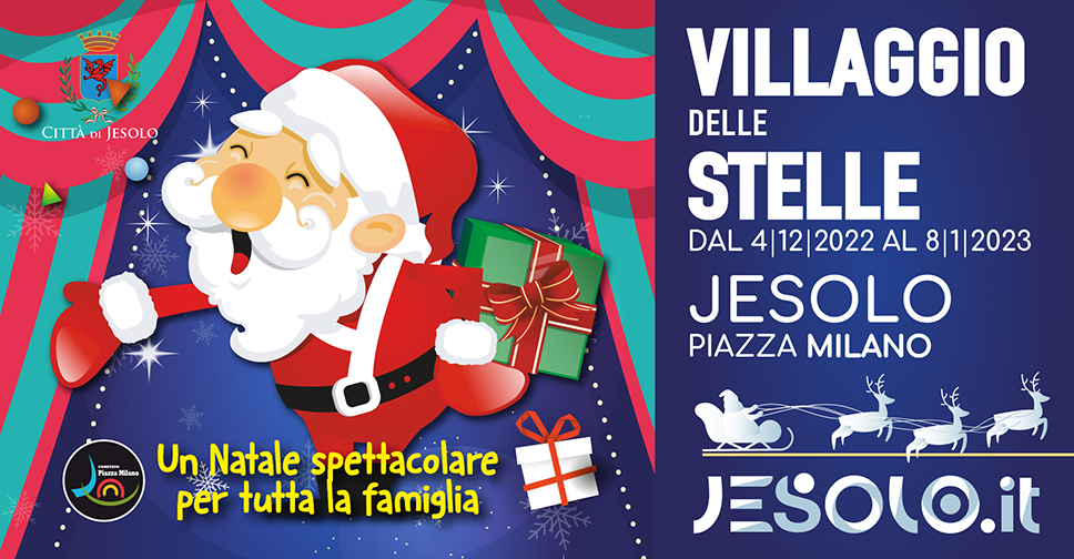 Villaggio delle Stelle a Jesolo: immagine Babbo Natale che sorride