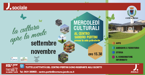 Mercoledì culturali al Centro S. Pertini di Jesolo