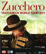 locandina con immagine del cantante zucchero fornaciari