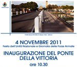 immagine del ponte e indicazione della data e ora inaugurazione