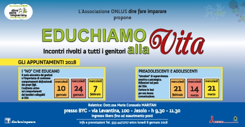 Educhiamo alla vita: incontri per genitori al BYC di Jesolo 