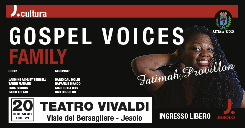 Gospel Voices Family al teatro Vivaldi di Jesolo il 20 dicembre 2018