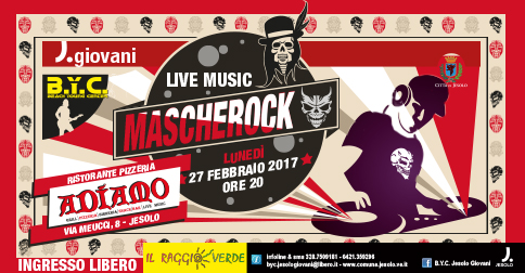 Venerdì 5 febbraio 2016 dalle ore 21 Live music al Ristorante Pizzeria Adiamo con i ragazzi del Byc: