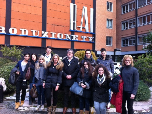 La delegazione di Jesolo davanti alla sede Rai