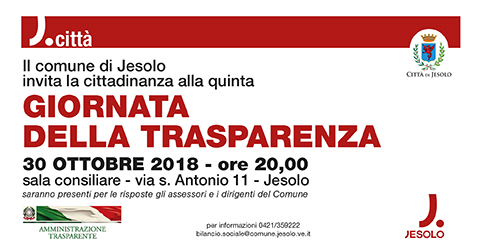 Quarta giornata della trasparenza - comune di Jesolo