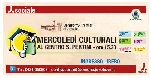 Mercoledì culturali al Centro S. Pertini di Jesolo