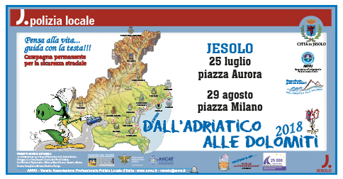 Campagna sicurezza stradale 2018 a Jesolo