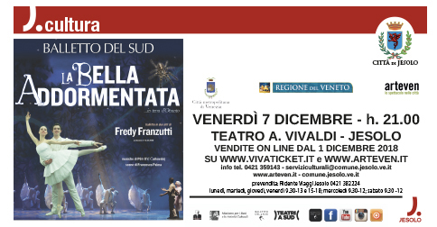 La Bella Addormentata...in terra d'Otranto. Balletto in due atti al Teatro Vivaldi di Jesolo il 7 dicembre 2018