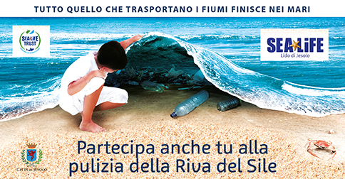 Sea Life a Jesolo - pulizia della riva del Sile