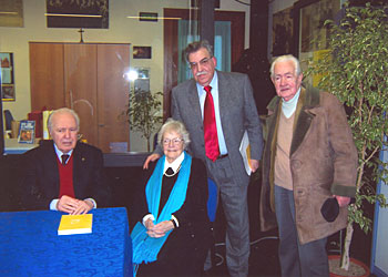 Dott. Raffaello Zannoner, Presidente del Centro Studi e Ricerca “Silvio Trentin”, Prof.ssa Francesca Trentin Baratto, Dott. Edoardo Pittalis, Prof. Giorgio Trentin.