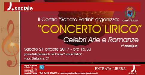 Concerto lirico celebri arie e romanze Centro Pertini, Jesolo, 21 ottobre 2017