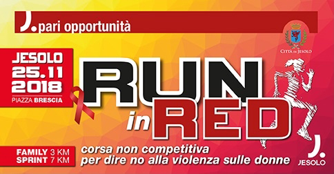 Run in red Giornata mondiale contro la violenza sulle donne-Jesolo 25 novembre