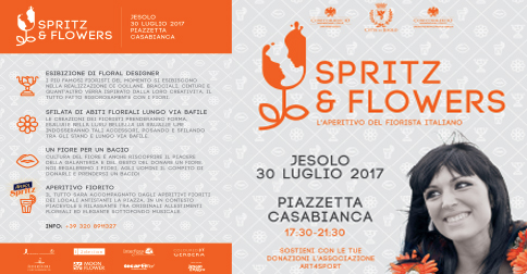 Spritz & Flowers l'aperitivo del fiorista italiano, a Jesolo il 30 luglio 2017