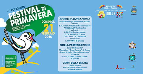 Festival di primavera - manifestazione canora a Jesolo,il 21 febbraio 2016, con le scuole del territorio