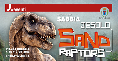 sculture di sabbia Sand Raptors a Jesolo dal 4 giugno al 16 settembre