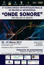 3° CONCORSO INTERNAZIONALE ONDE SONORE